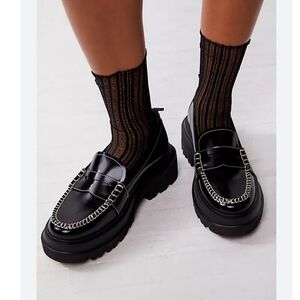 Free People G.H. Bass Platform Lug Loafers Size 9.5